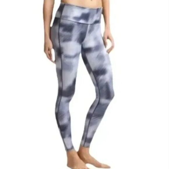 Athleta Black & White Alpine Chaturanga Leggings Size Small - Picture 1 of 9